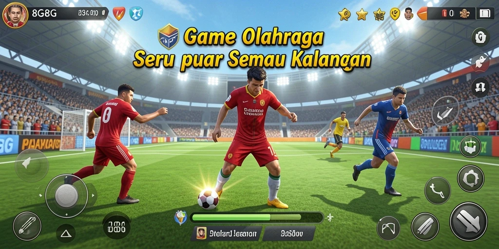 Tampilan gameplay seru dalam 8G8G dengan aksi olahraga yang mendebarkan.