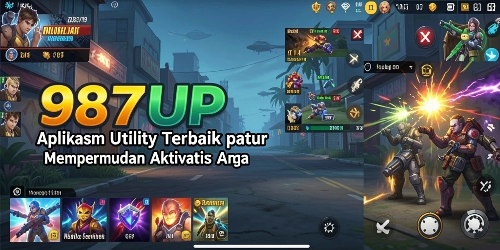 Tampilan antarmuka utama 987UP yang intuitif dan menarik.