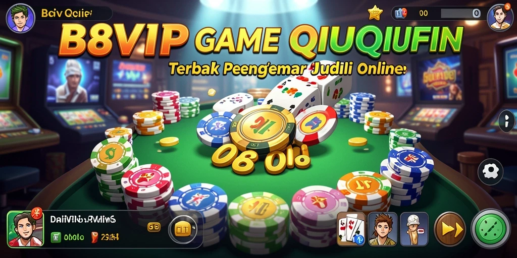 Tampilan utama B8VIP yang menampilkan gameplay seru QiuQiu.
