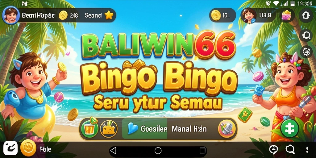 Tampilan utama gameplay Bingo di BALIWIN66 yang menarik dan interaktif.
