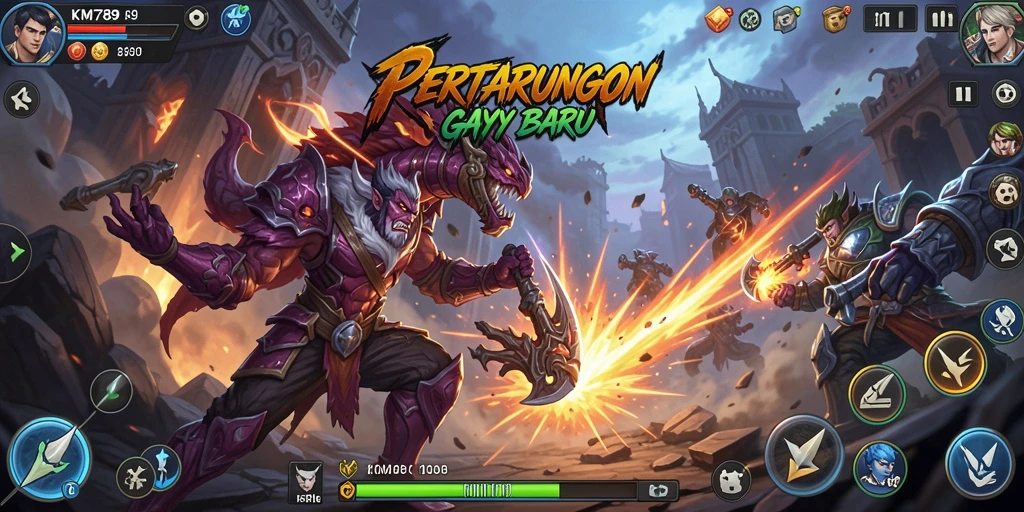 Tampilan gameplay KM789 yang menegangkan dan seru.