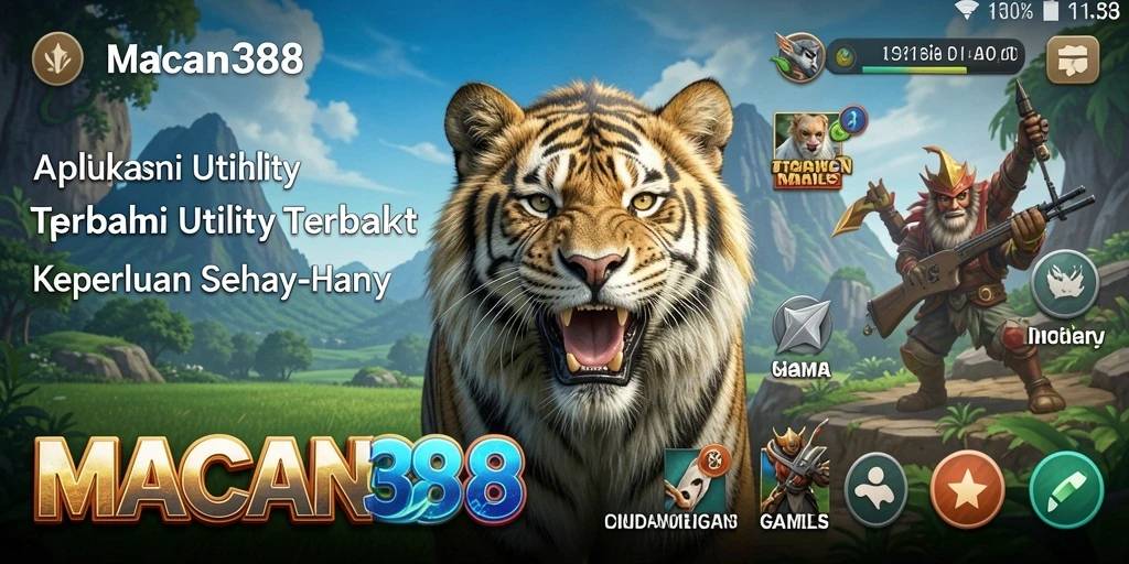 Screenshot dari gameplay MACAN388 yang menunjukkan antarmuka aplikasi Utility yang menarik.