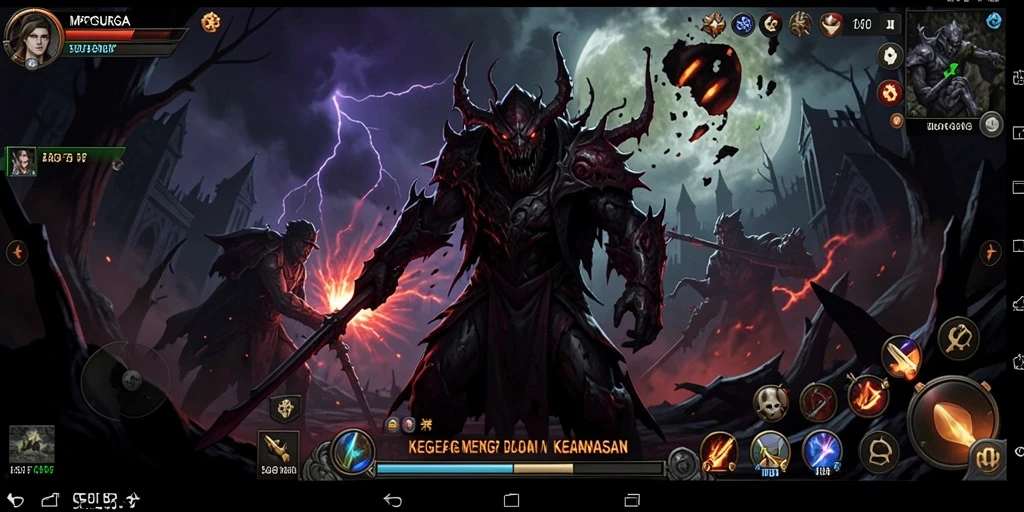 Screenshot gameplay menakutkan dari MPOSURGA, penuh ketegangan dan kegelapan.