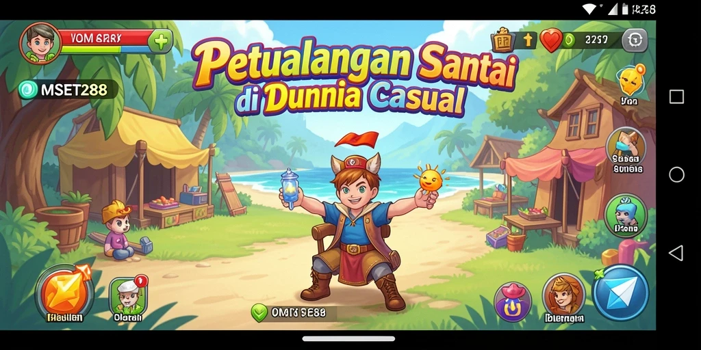Tampilan menarik dari gameplay OMSET288 dengan banyak warna dan tantangan seru.