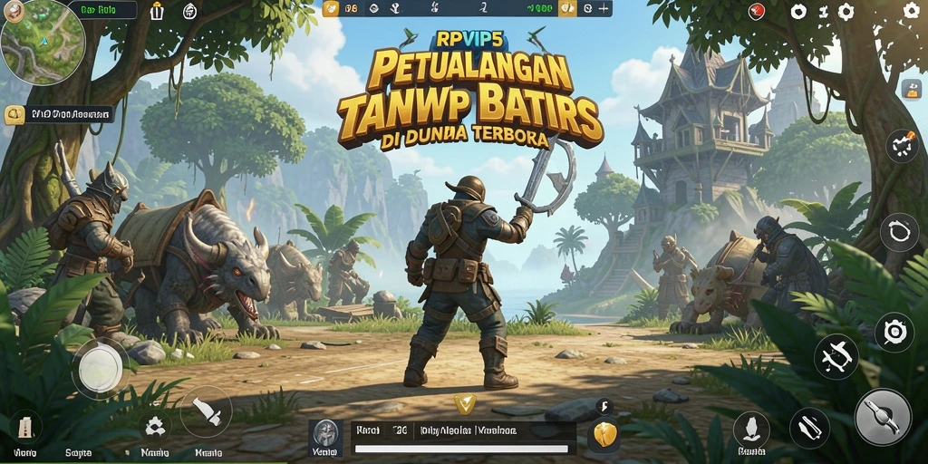 Tampilan gameplay RPVIP5 yang menampilkan dunia terbuka yang luas.