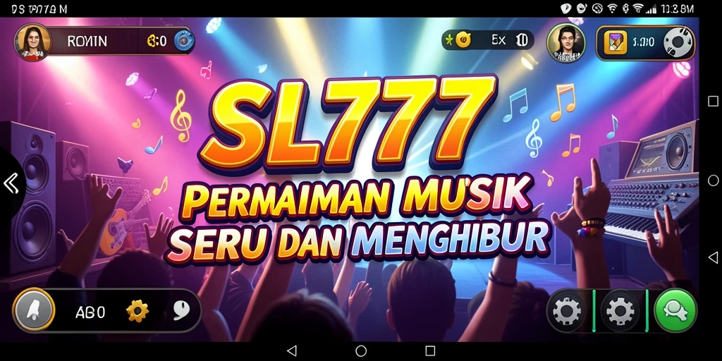 Screenshot SL777 menampilkan gameplay musik yang interaktif dan menyenangkan.